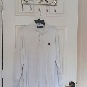 Polo,Men's Cotton Long Sleeve White,size X Large Shirt,Used Condition